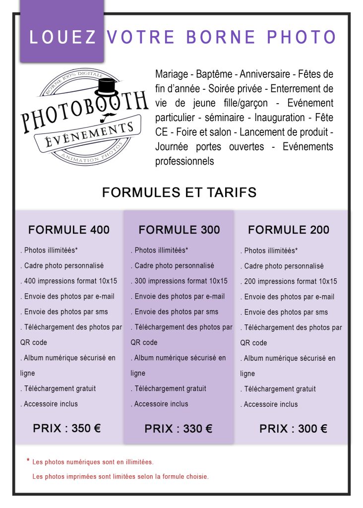 Flyer photobooth verso